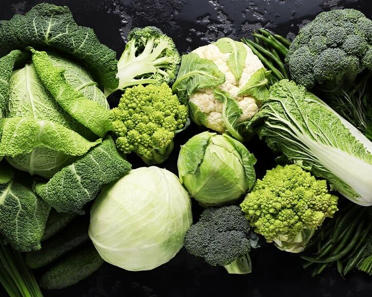 Fumagalli Danilo Ingrosso Ortofrutta Una selezione di verdure a foglia verde, tra cui cavolo, broccoli, cavolfiore, cavolo cinese, lattuga e varie verdure a foglia, è disposta su una superficie scura. Provenienti da fornitori leader del settore quali Fumagalli Danilo Besana in Brianza, un nome di fiducia nel settore dell’ingrosso di frutta e verdura e come grossista ortofrutticolo. Ristorazione Professionale - GDO - retail - privati