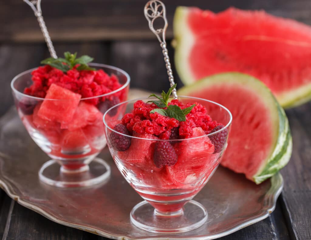 Dessert di anguria per ristorazione estiva